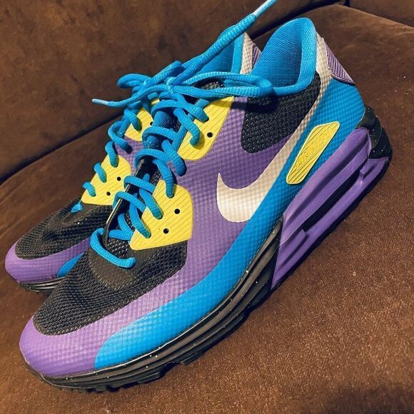 NikeiD Air Max 90 Hyperfuse Prm Purple/Blue/Yellow/Black 653604-991 Size 10 44 main image 5